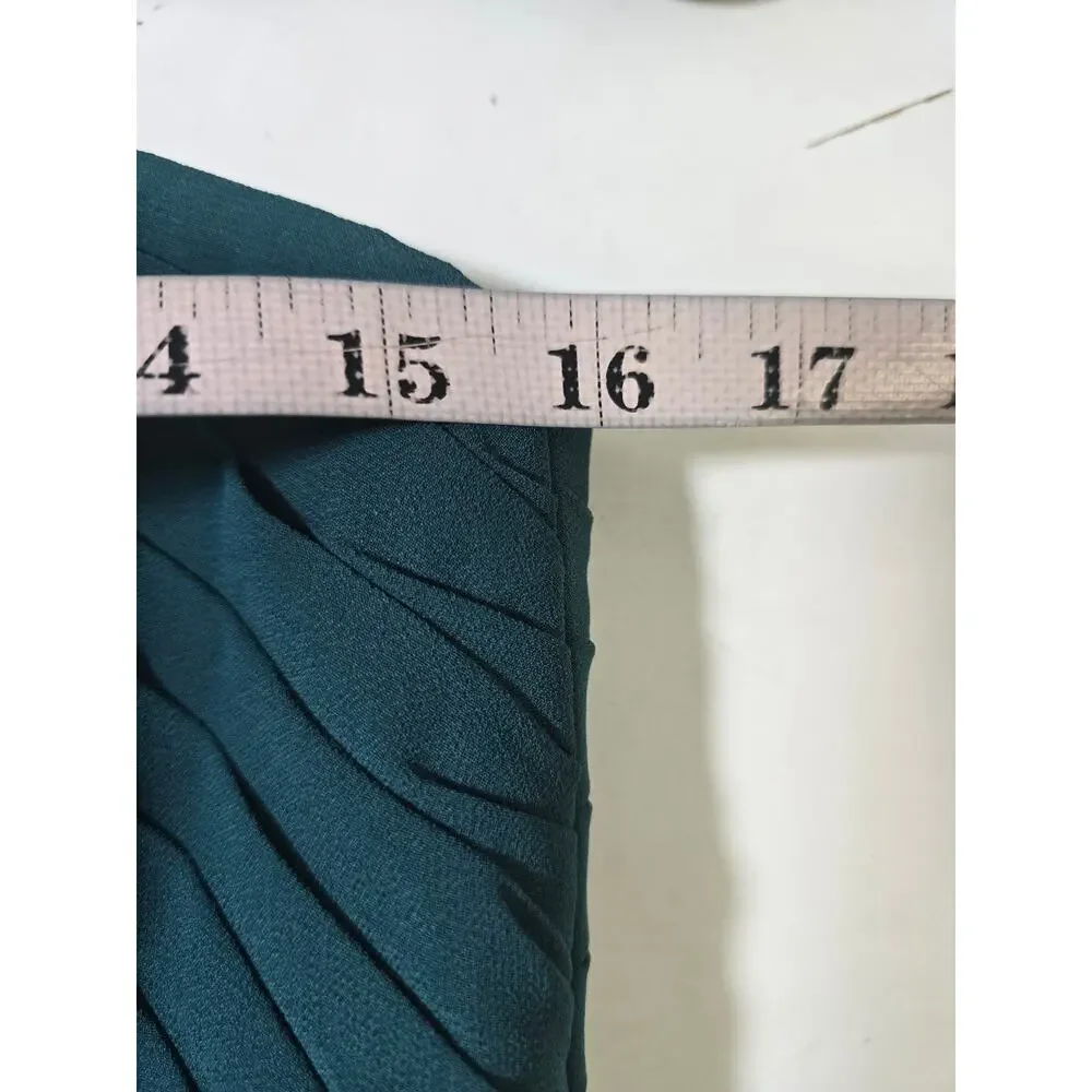 AW BRIDAL 6 S Dark Emerald Green Lorraine gala party wide leg jumpsuit NEW 0B10